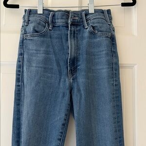 MOTHER Women's Light Blue Cropped Ankle Jeans